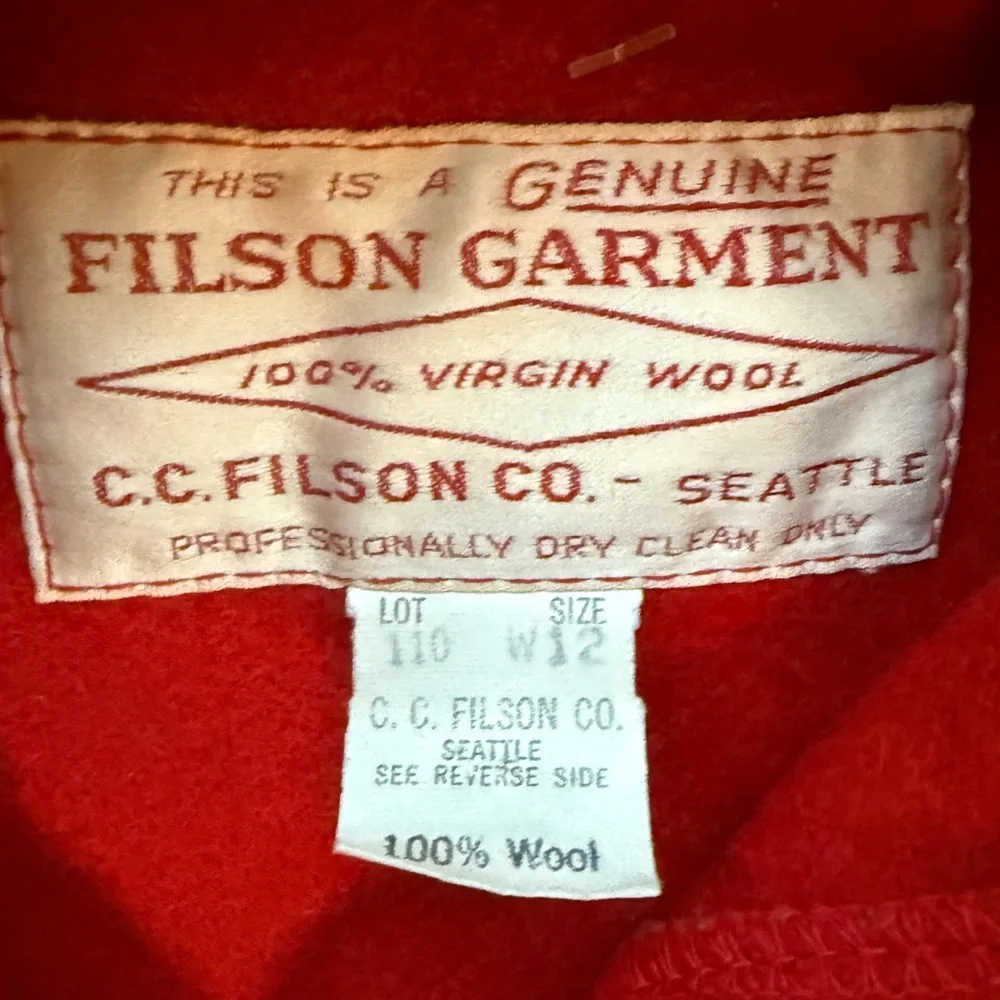 Vintage Filson Wool Mackinaw Cruising Jacket  (size 12) - Picture 2 of 3